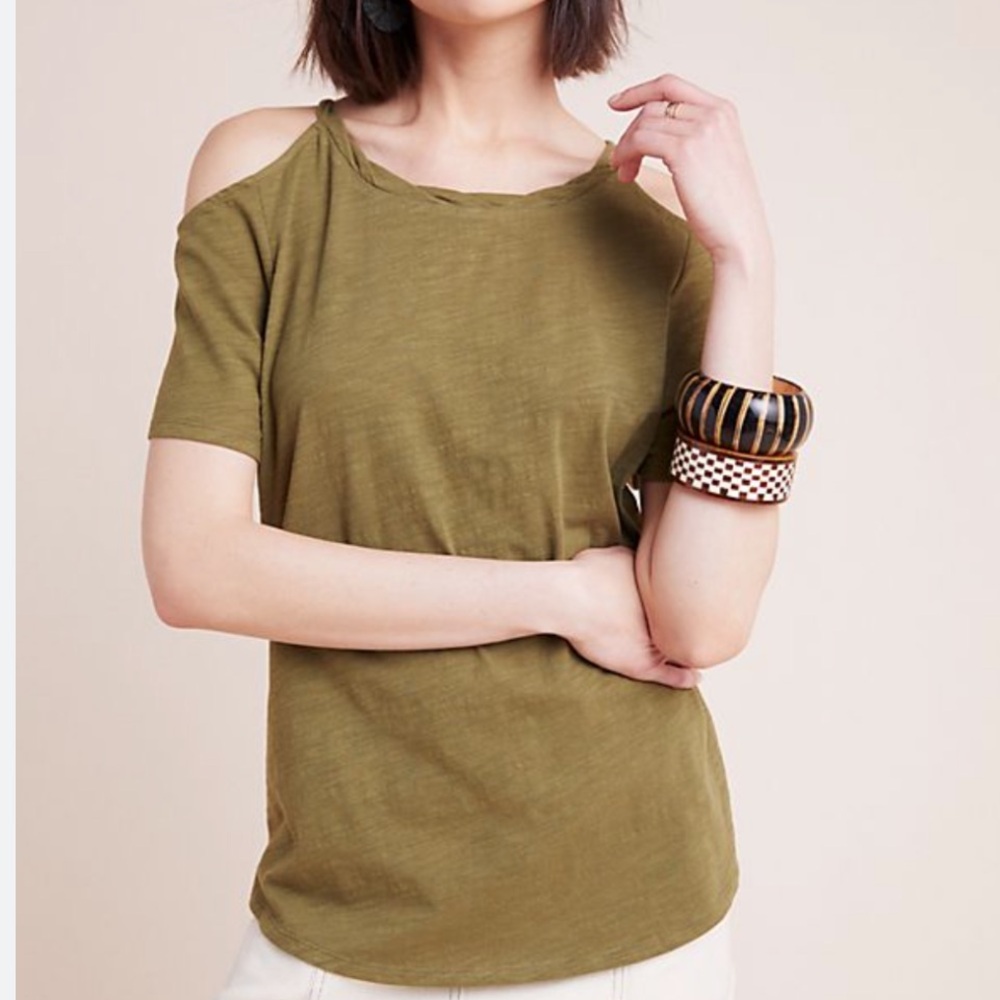 Anthropologie Maeve Olive Green Women's Top